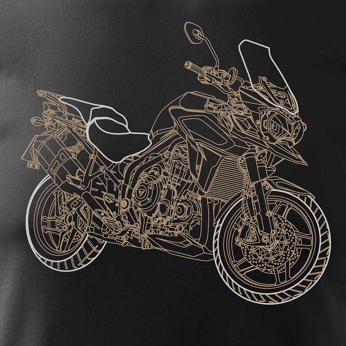 T-Shirt für Herren, schwarz 