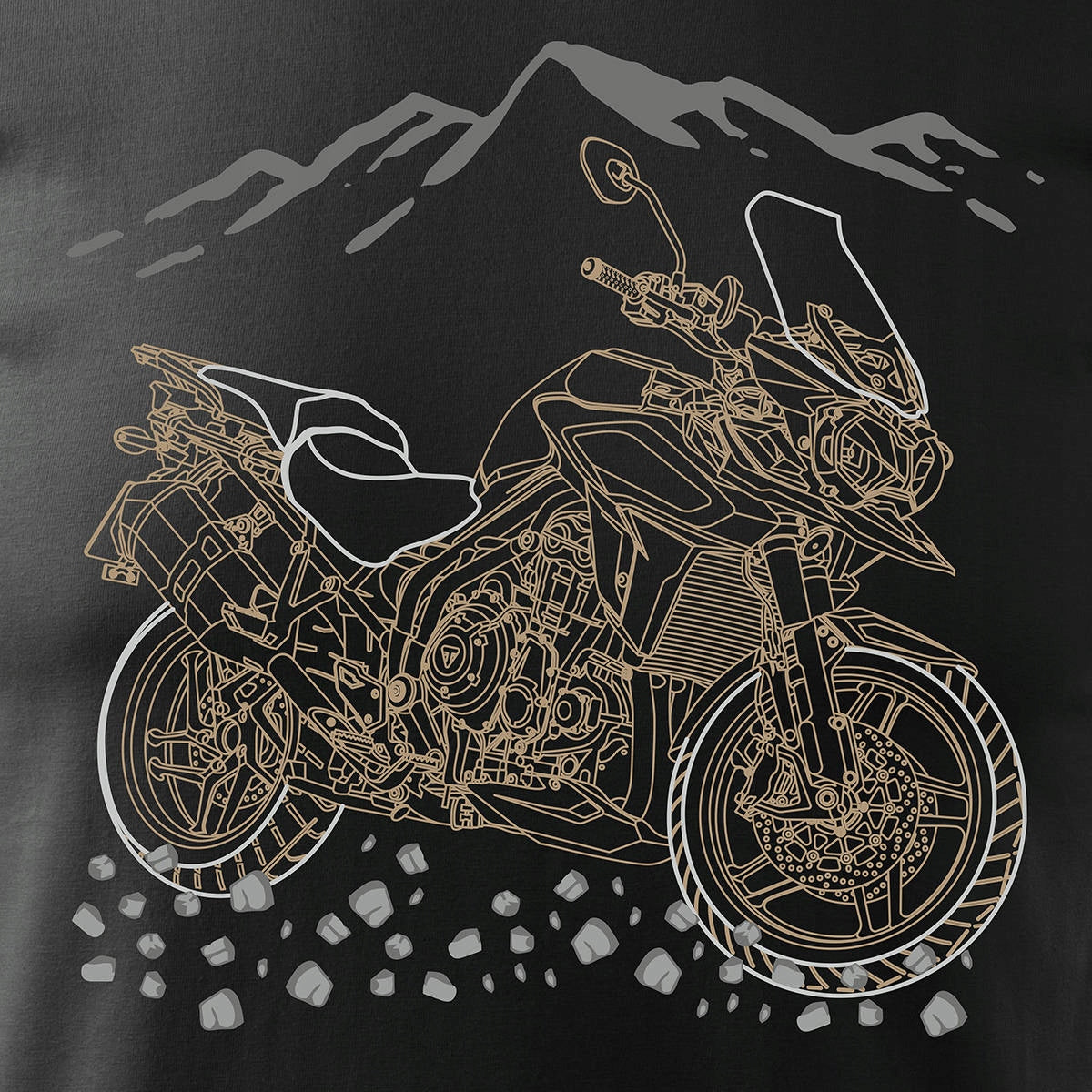 T-Shirt für Herren, schwarz 