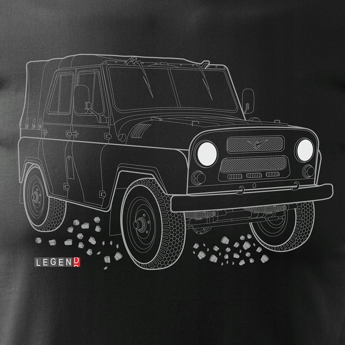T-Shirt für Herren, schwarz 