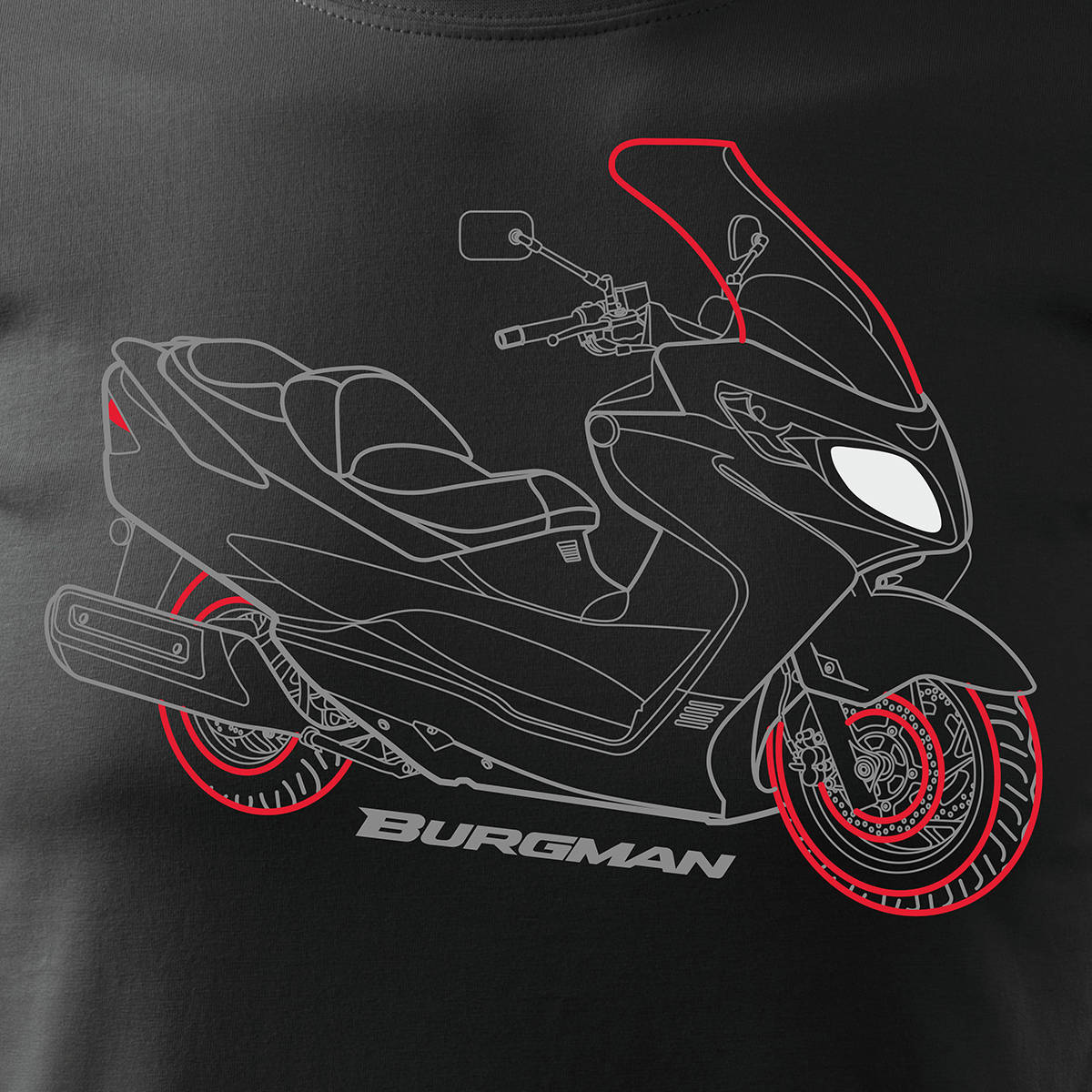 T-Shirt für Herren, schwarz 