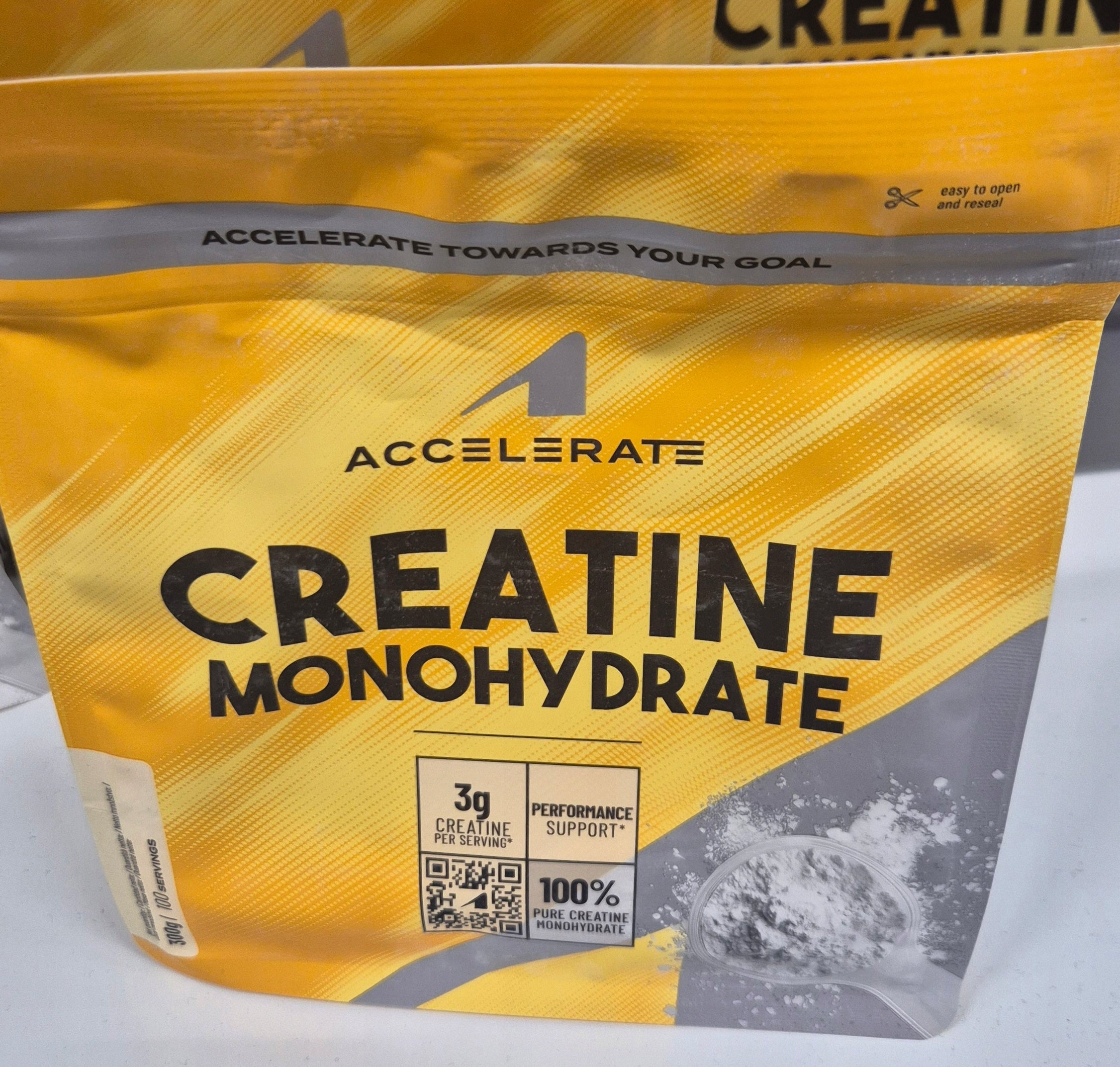 Kreatín Monohydrát Accelerate 300g Prášok Svaly Sila Objem Svalovej Hmoty Expiration date at least six months from the date of purchase
