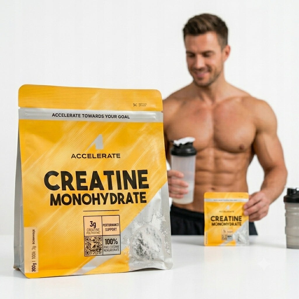 Kreatín Monohydrát Accelerate 300g Prášok Svaly Sila Objem Svalovej Hmoty