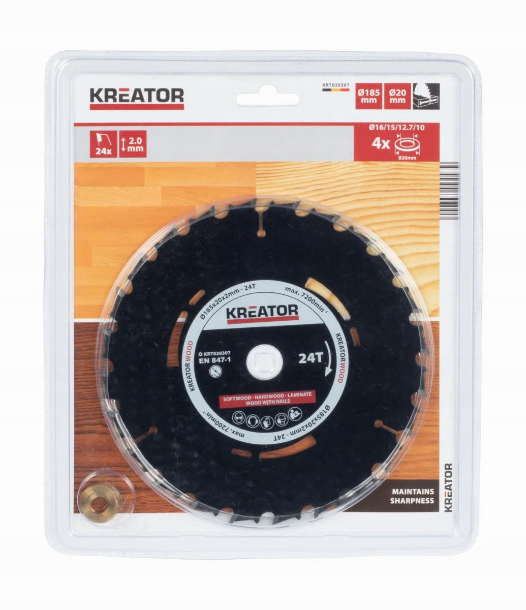 Kreator KRT020307 - Pilový kotouč pro ponorné pily 185mm, 24T