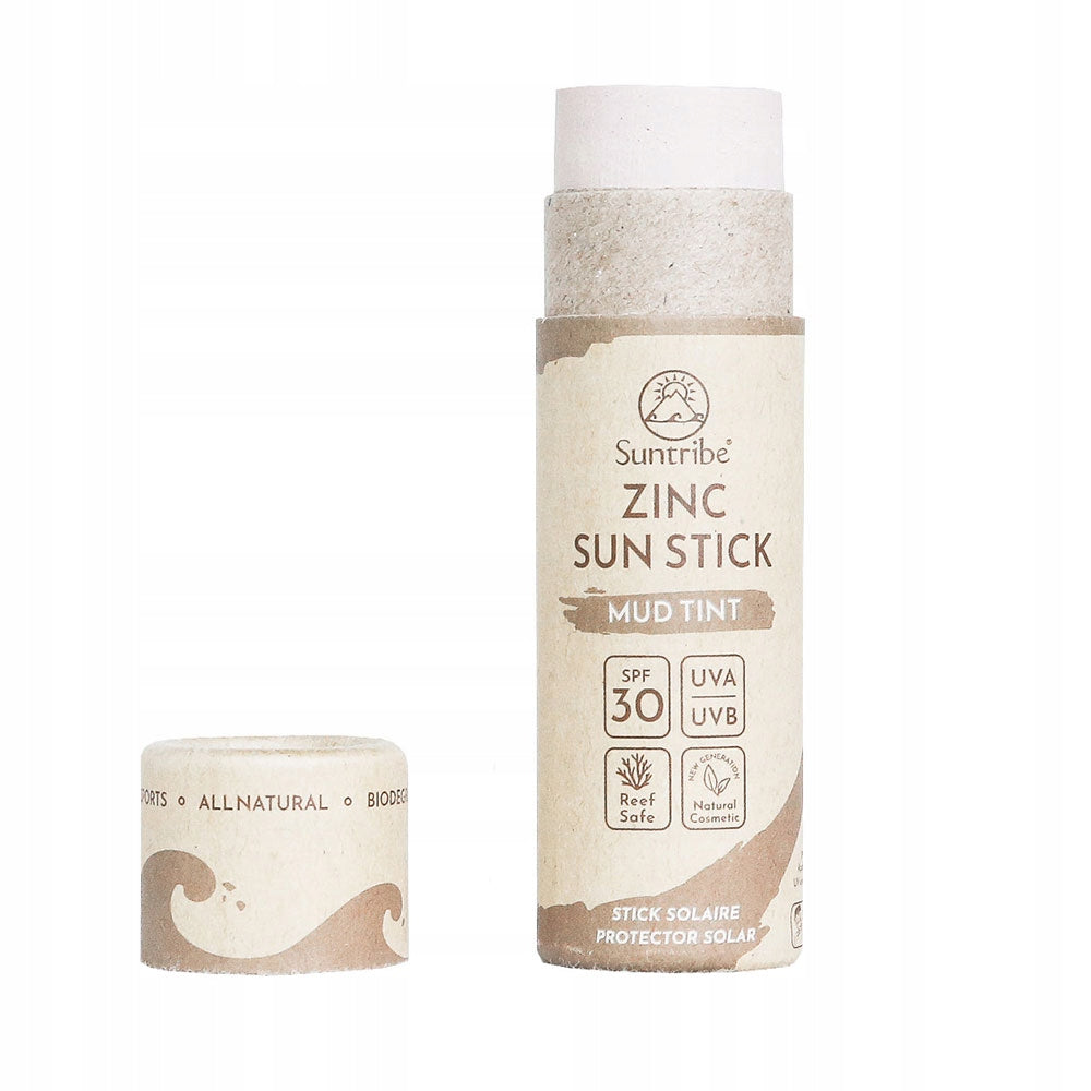 Suntribe All Natural Zinc Sun Stick SPF 30 Schlammtönung, 30 g 
