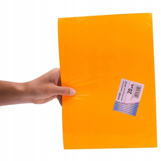 Klebepapier Fluor A4, orange, 20 Stk 