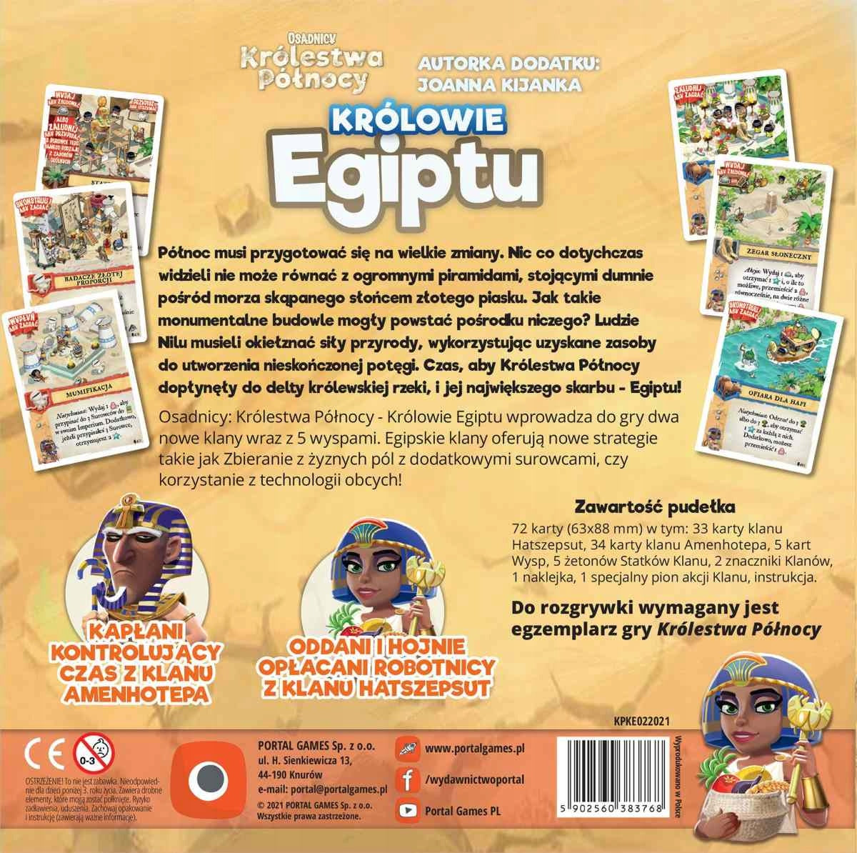 Brettspiel Siedler. Nördliche Königreiche. Könige von Ägypten, ENG 