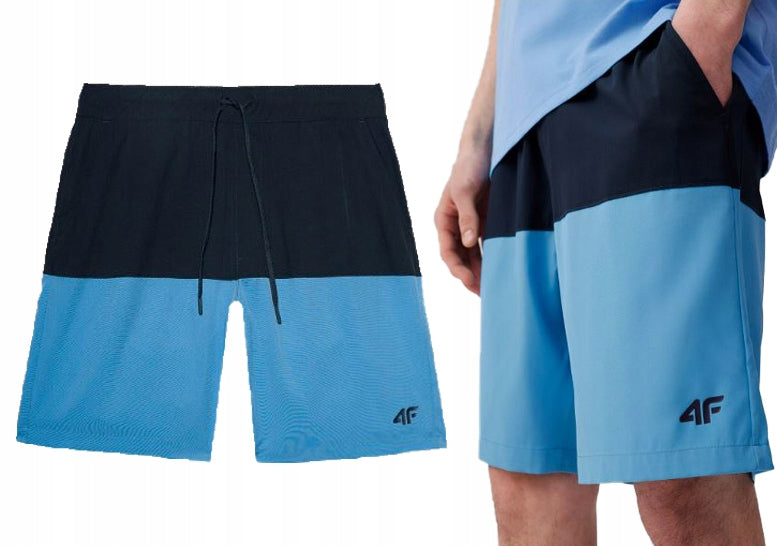 Shorts für Herren 4F M025 4FSS23UBDSM025 33S, blau/schwarz 