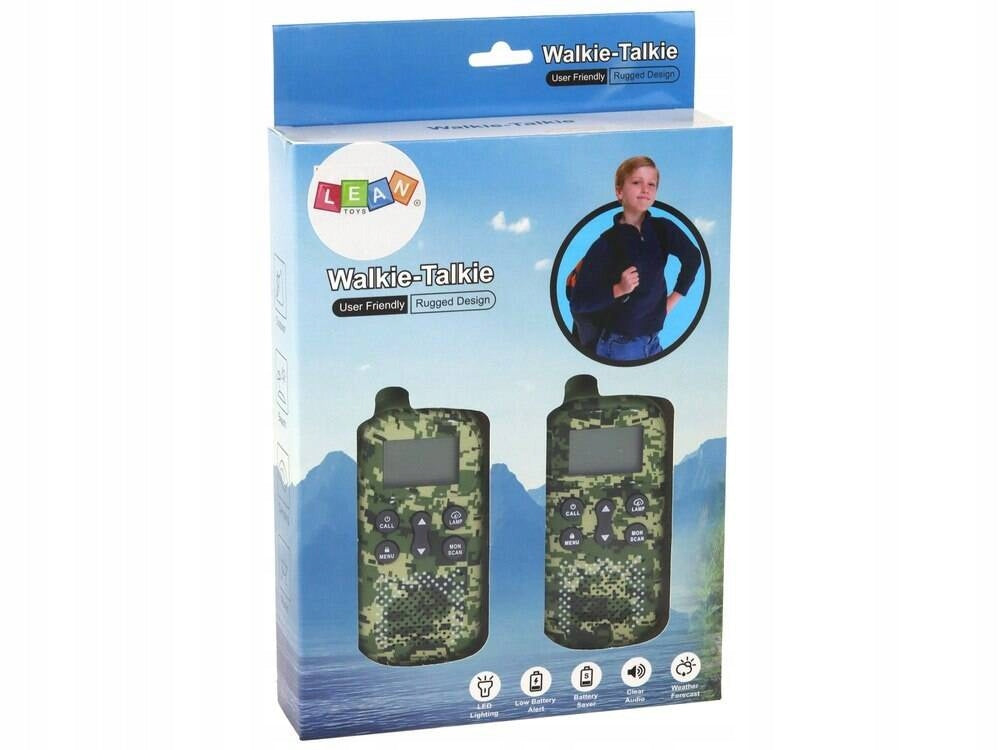 Žaislinės radijo stotelės Lean Toys, žalia, 2 vnt.