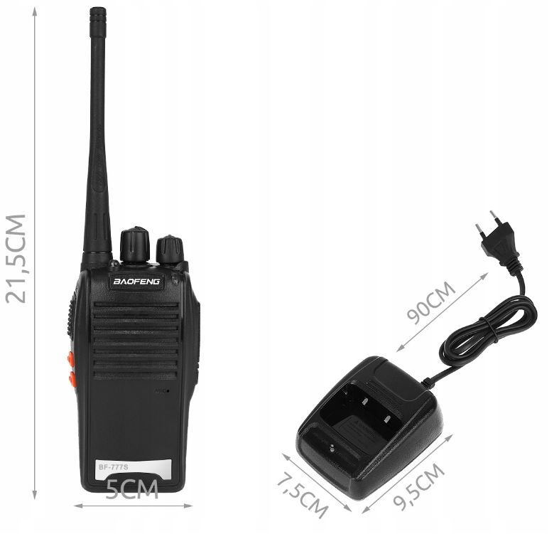 Wiederaufladbare Walkie-Talkies mit Stationen 
