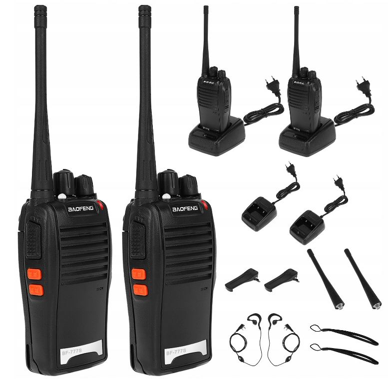 Wiederaufladbare Walkie-Talkies mit Stationen 