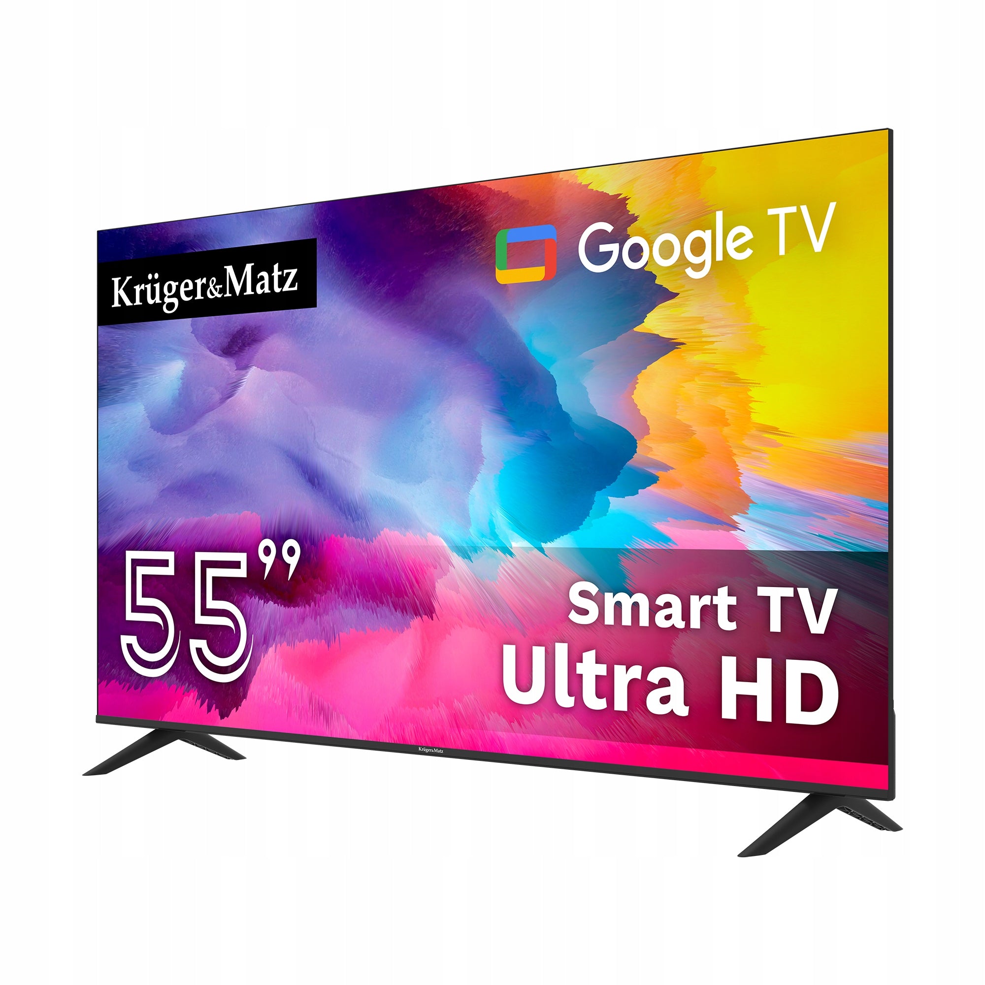 Kruger&Matz 55" UHD Google TV 5.0 DVB-T2/T/C H.265 HEVC smart Manufacturer code KM0255UHD-G