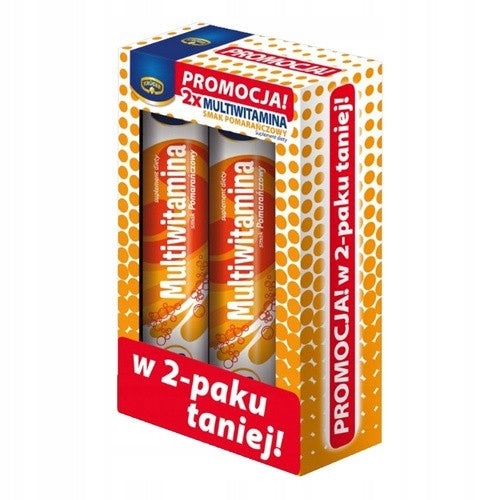 Kruger Vital Power Multivitamin, effervescent tablets, orange flavor,