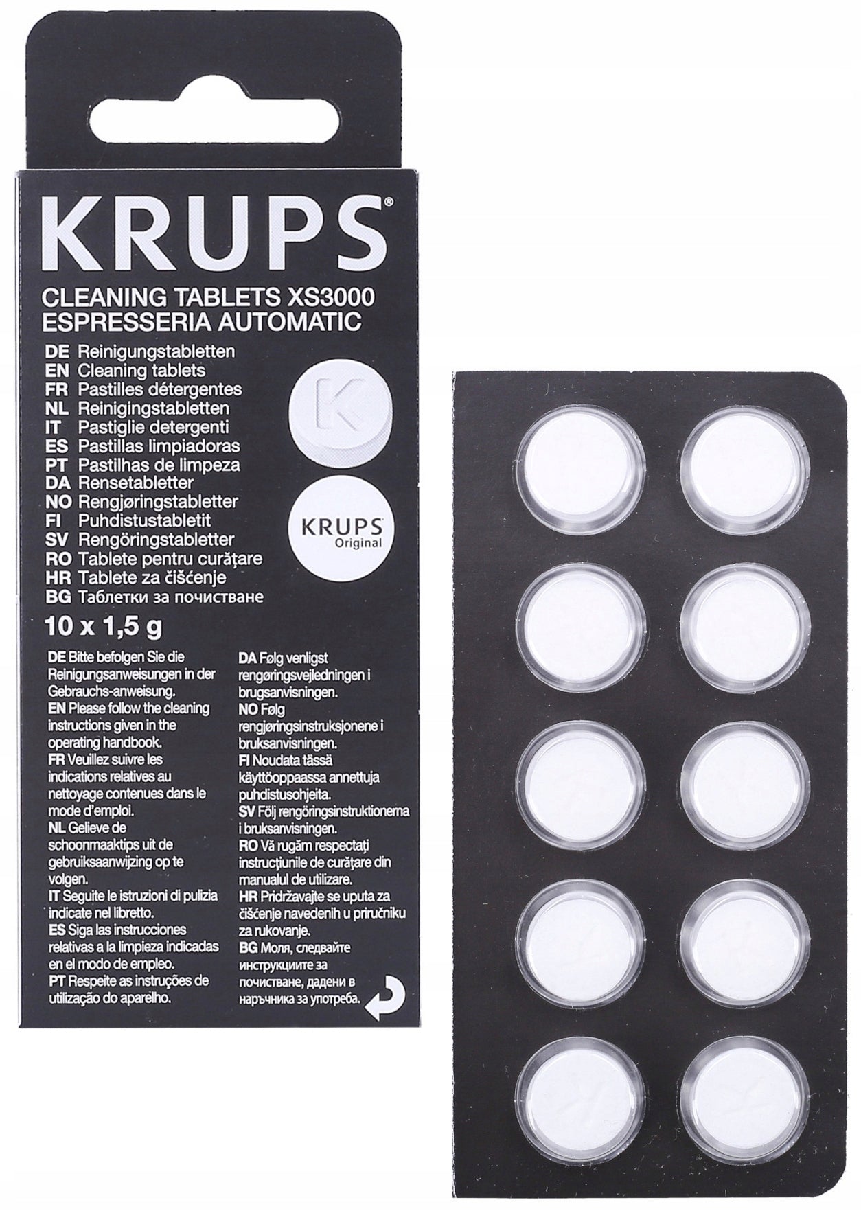 Krups XS3000 - cleaning tablets for coffee machines