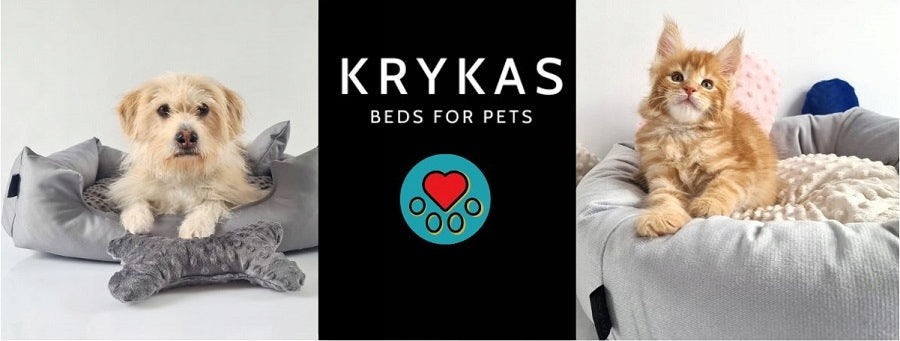 KryKas Dog Car Seat - TRANSPORTER for Car Silver Line - Grey Packaging status original