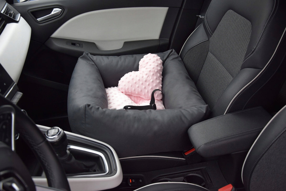 KryKas Dog car seat -Silver Line PLUS Minky -graphite&graphite Packaging status original
