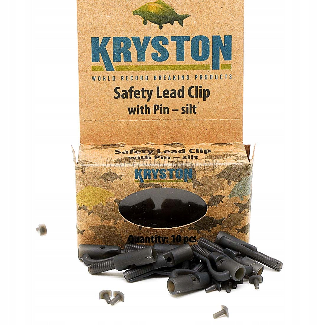 Kryston Lead Clip with Pin Silt- secure clip with clasp