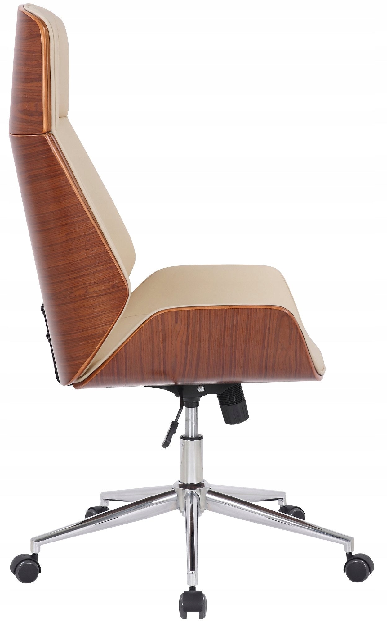 Krzesło Varel faux leather, walnut/cream Packaging status original