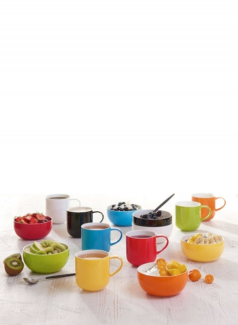 Coppa puodelis 0,4 l 9,5 cm 9 cm raudonas, porcelianas