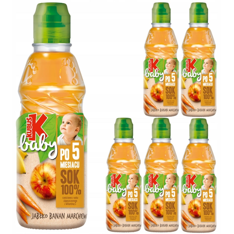Kubuś Baby Juice Apple Banana Carrots 300ml Healthy Delicious Juice for Children