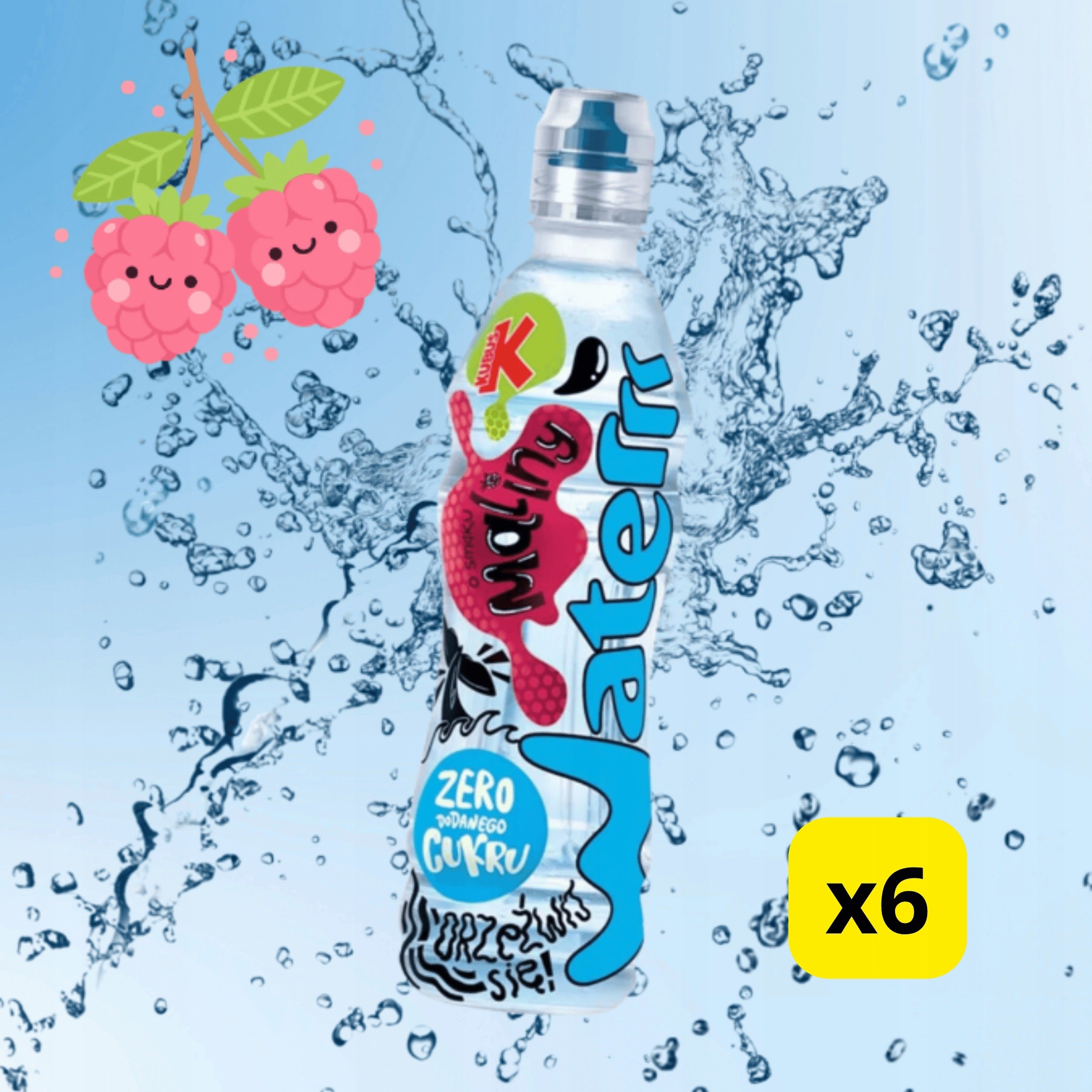 Kubuś Waterrr raspberry-flavored fruit drink for children 6x500 ml Brand Kubuś