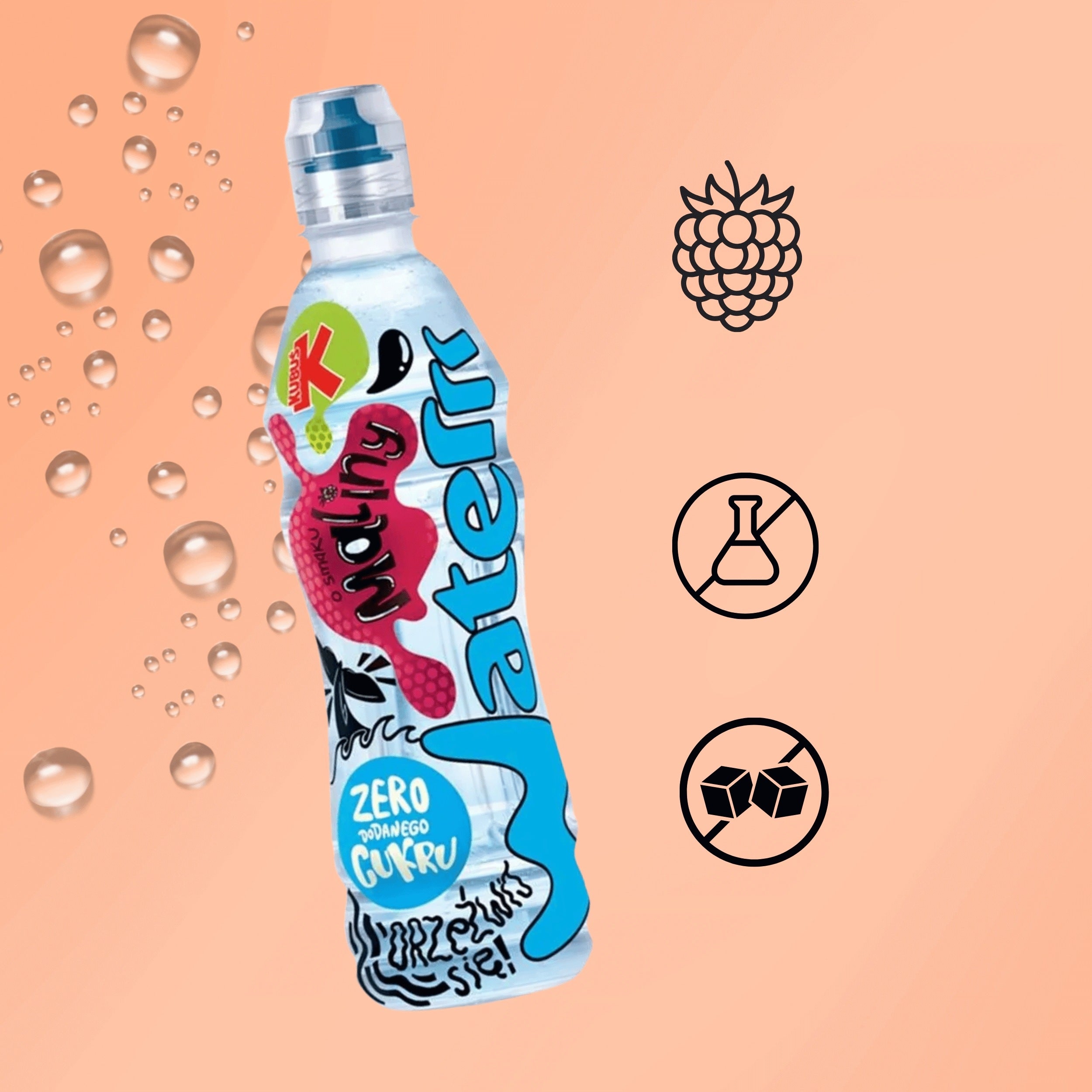 Kubuś Waterrr raspberry-flavored fruit drink for children 6x500 ml Capacity 3 ml