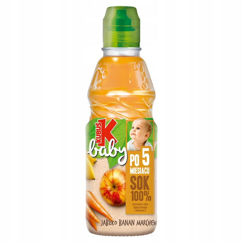 Kubuś baby SOK 100% apple banana carrots 5m+ 6 x 300 ml Brand Kubuś