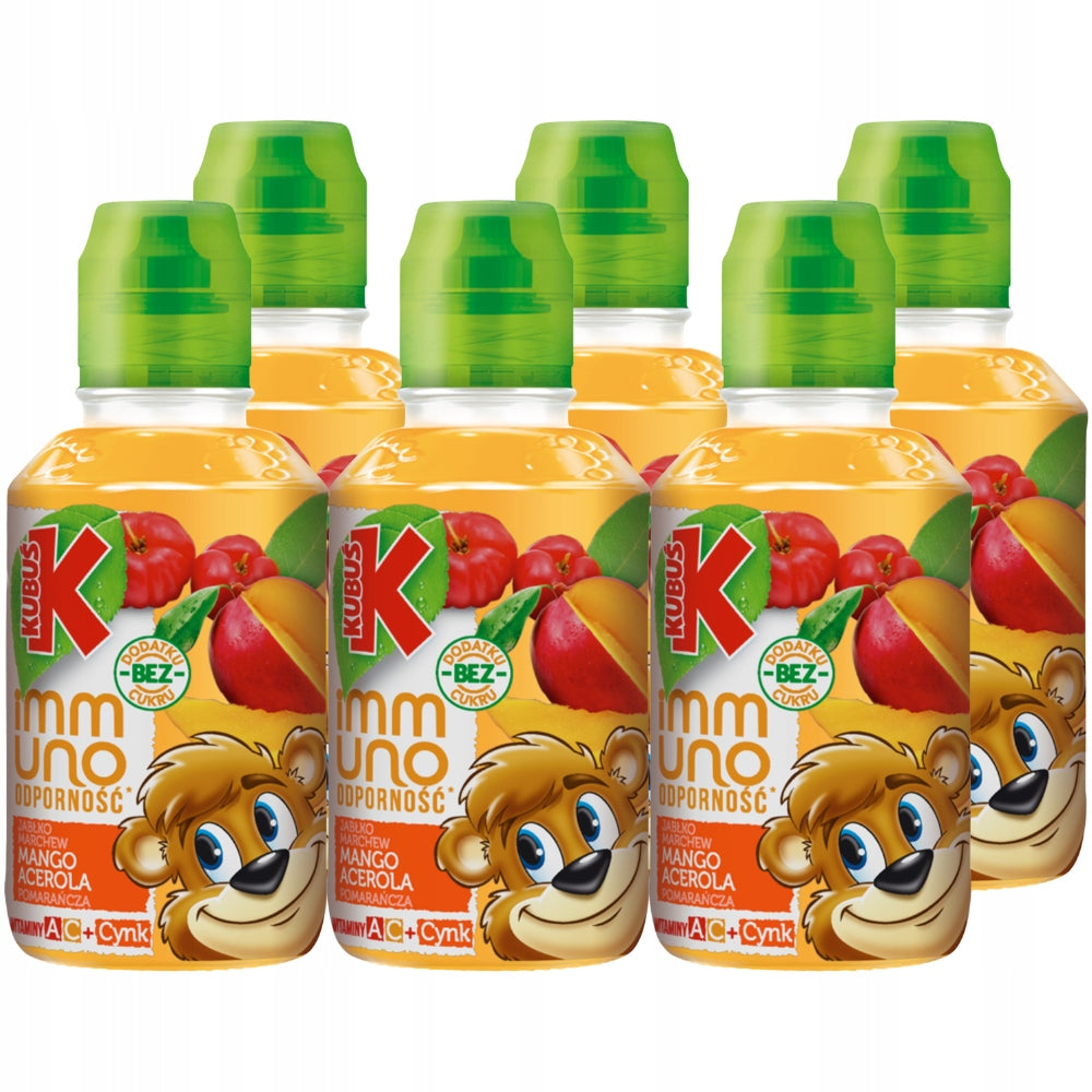 Kubuś immuno Mango juice + acerola + vitamin C, zinc 6x200ml