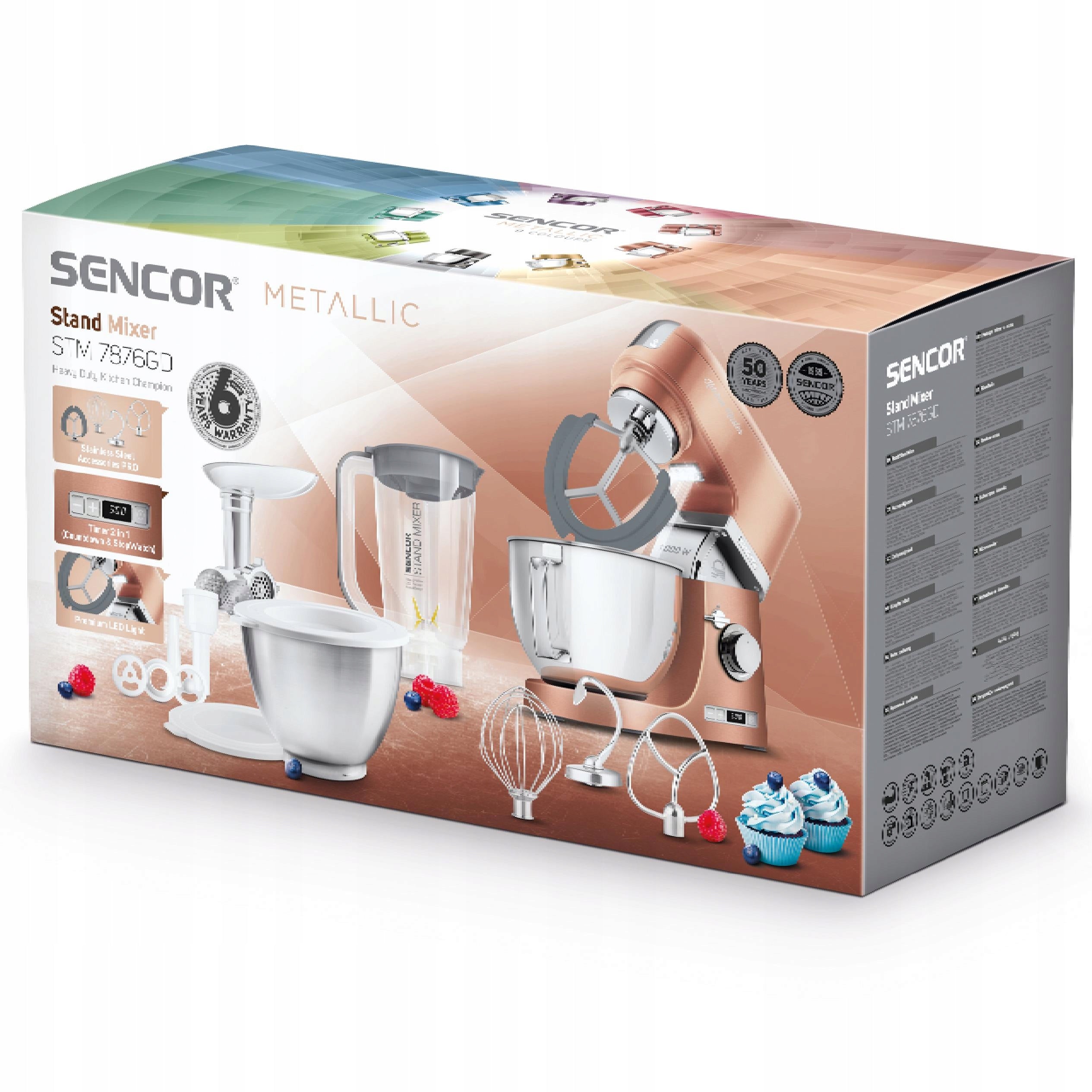 Kuchyňský robot Sencor STM 7876GD 1000 W žlutý/zlatý Brand Sencor