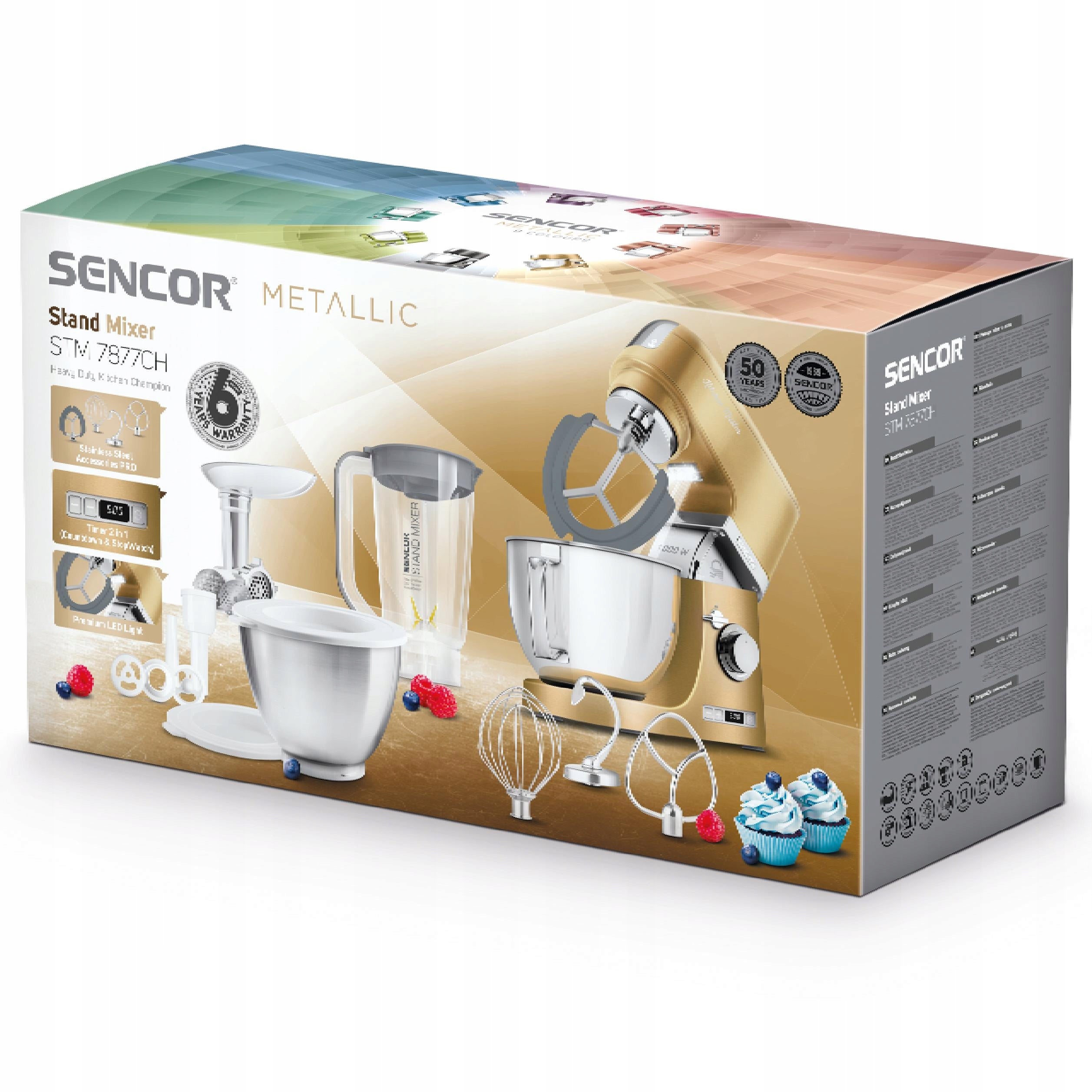 Kuchyňský robot Sencor STM 7877CH 1000 W žlutý/zlatý Brand Sencor