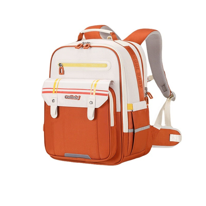 Kuer Baby Backpack Cloud For Students Orange With White Small