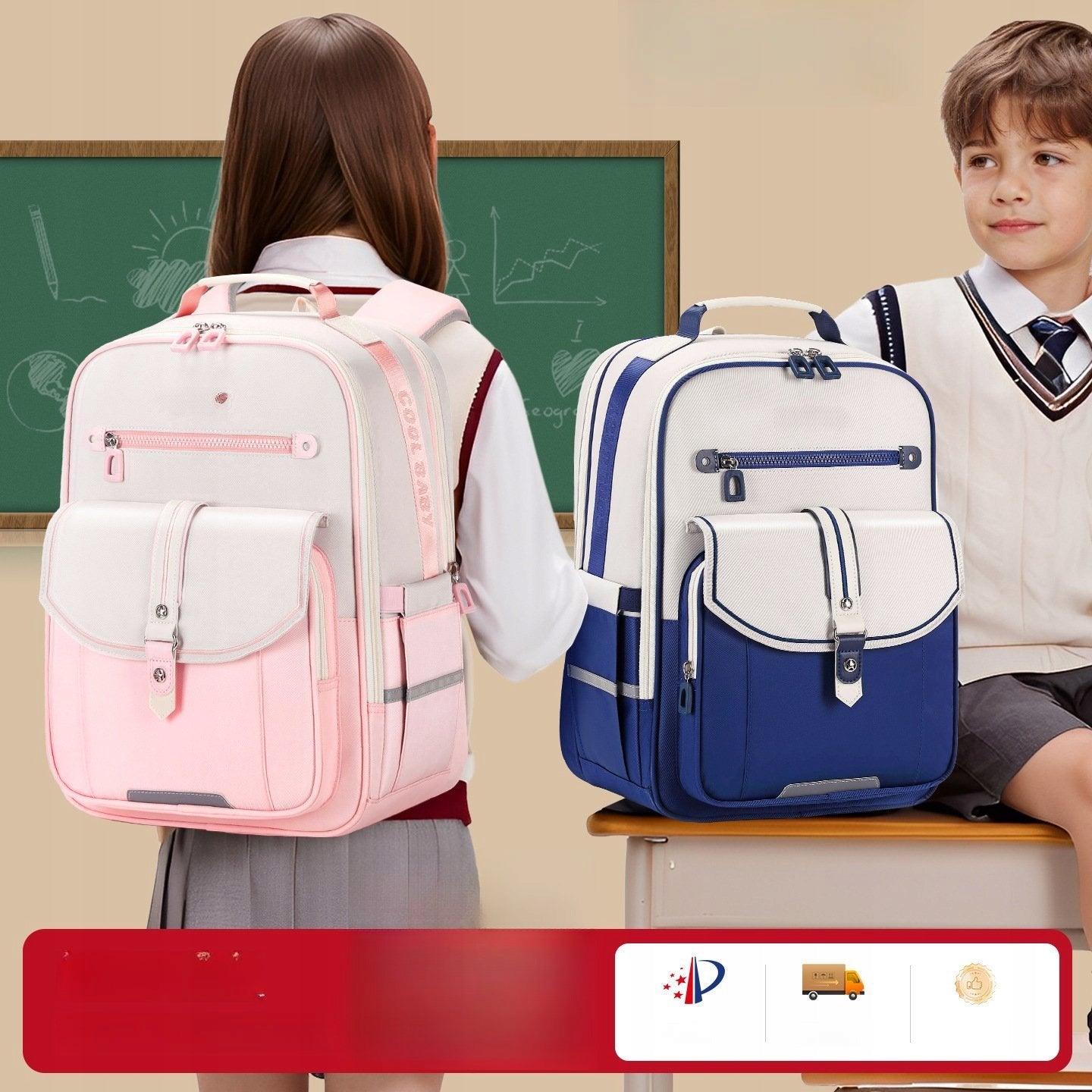 Kuer Cupcake New School Backpack For Girls 3-6 Class Lightweight Brand no brand