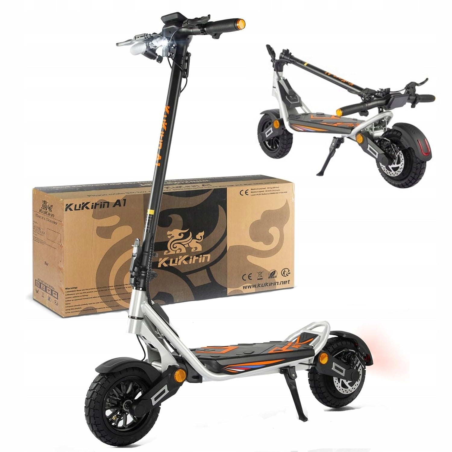 Kukirin A1 2025 10'' Electric vehicle 800W 45KM/H 48V13Ah 45KM PL