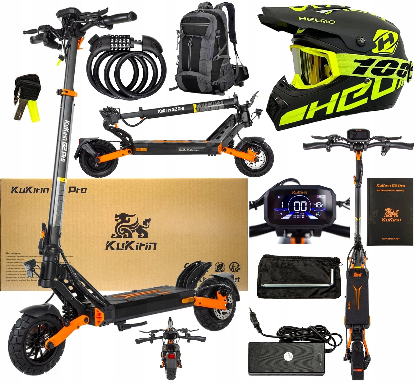 Kukirin G2 Pro (ABE) Folding Electric Scooter 500W 20KM/H 15.6Ah 65km +Gift