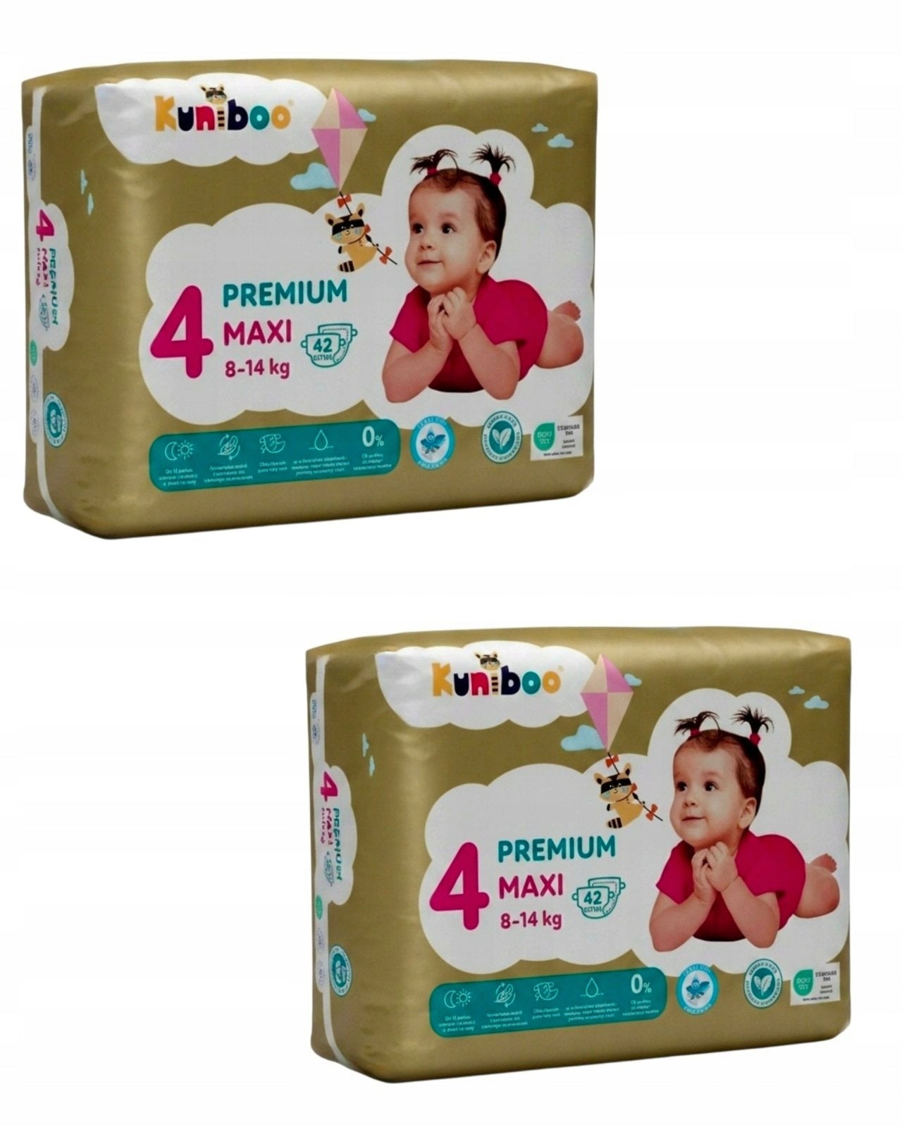 Kuniboo Premium Diapers 4 / 8-14 kg / 84 pcs.