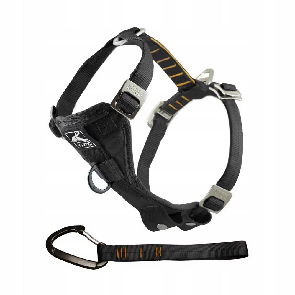 Kurgo Tru-Fit Smart Harness Black - Dog Car Harness, Black - S
