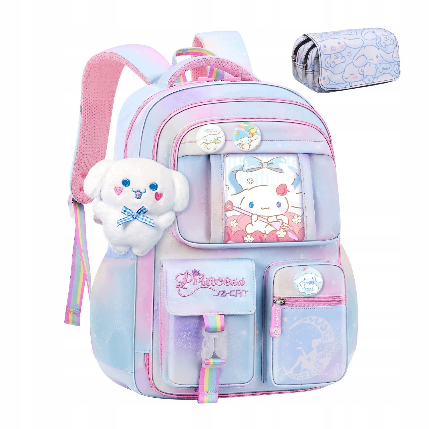 Kuromi SCHOOL BACKPACK SATCHEL PENCIL CASE RAINBOW Class 1-3 Brand Life