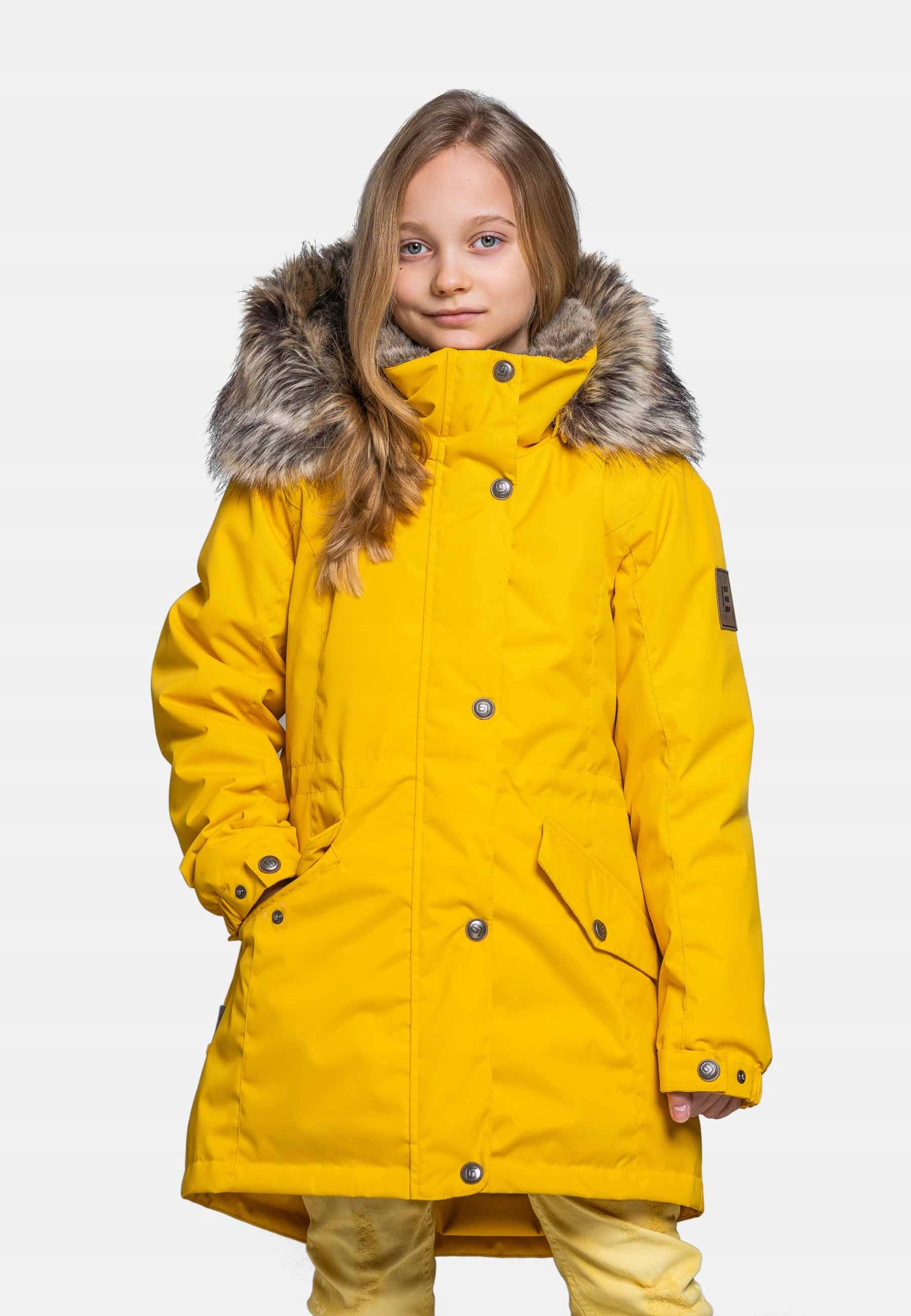 Jacke für Mädchen Lenne 250g Edina 22671108, gelb 