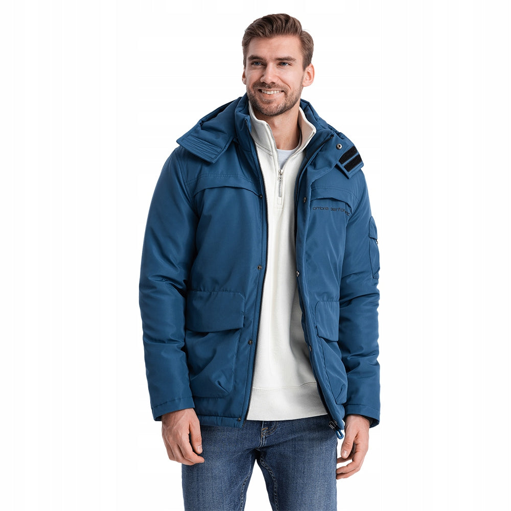 Herren-Kapuzenjacke Ombre C504 Dunkelblau 
