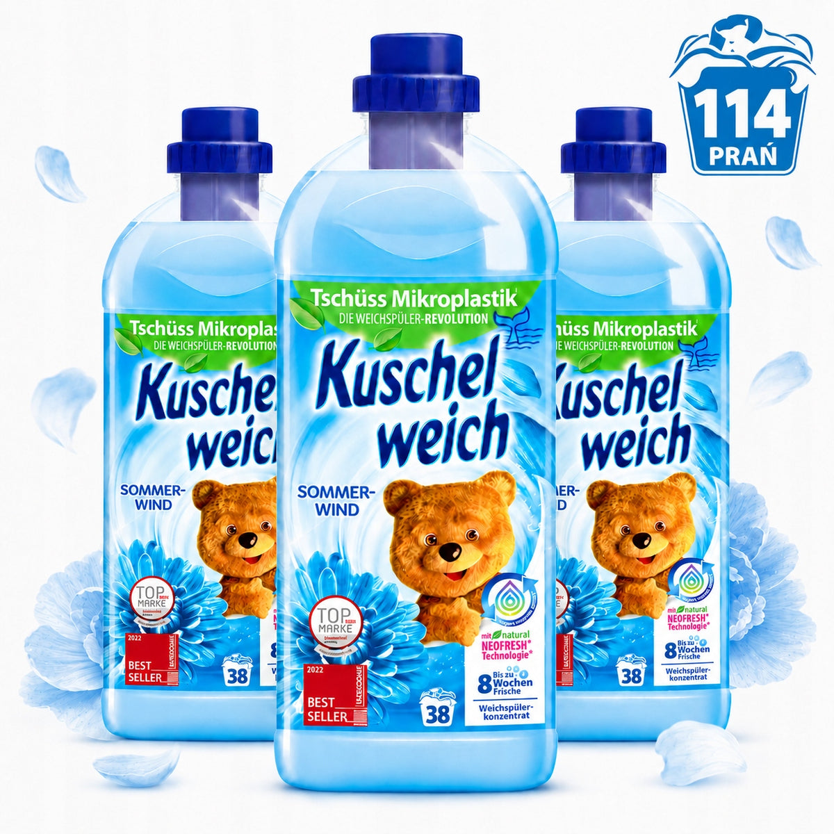 Kuschelweich softener 3x 1 L Sommerwind 38WL Set