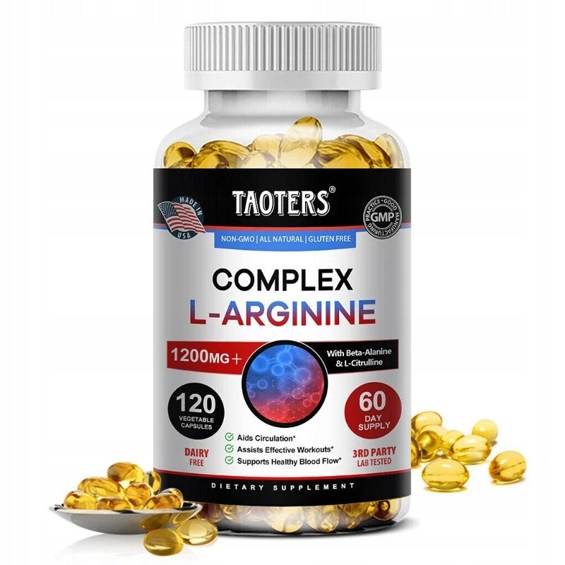 L-ARGININA 1200 mg nitric oxide tablets to support kapsu muscle growth