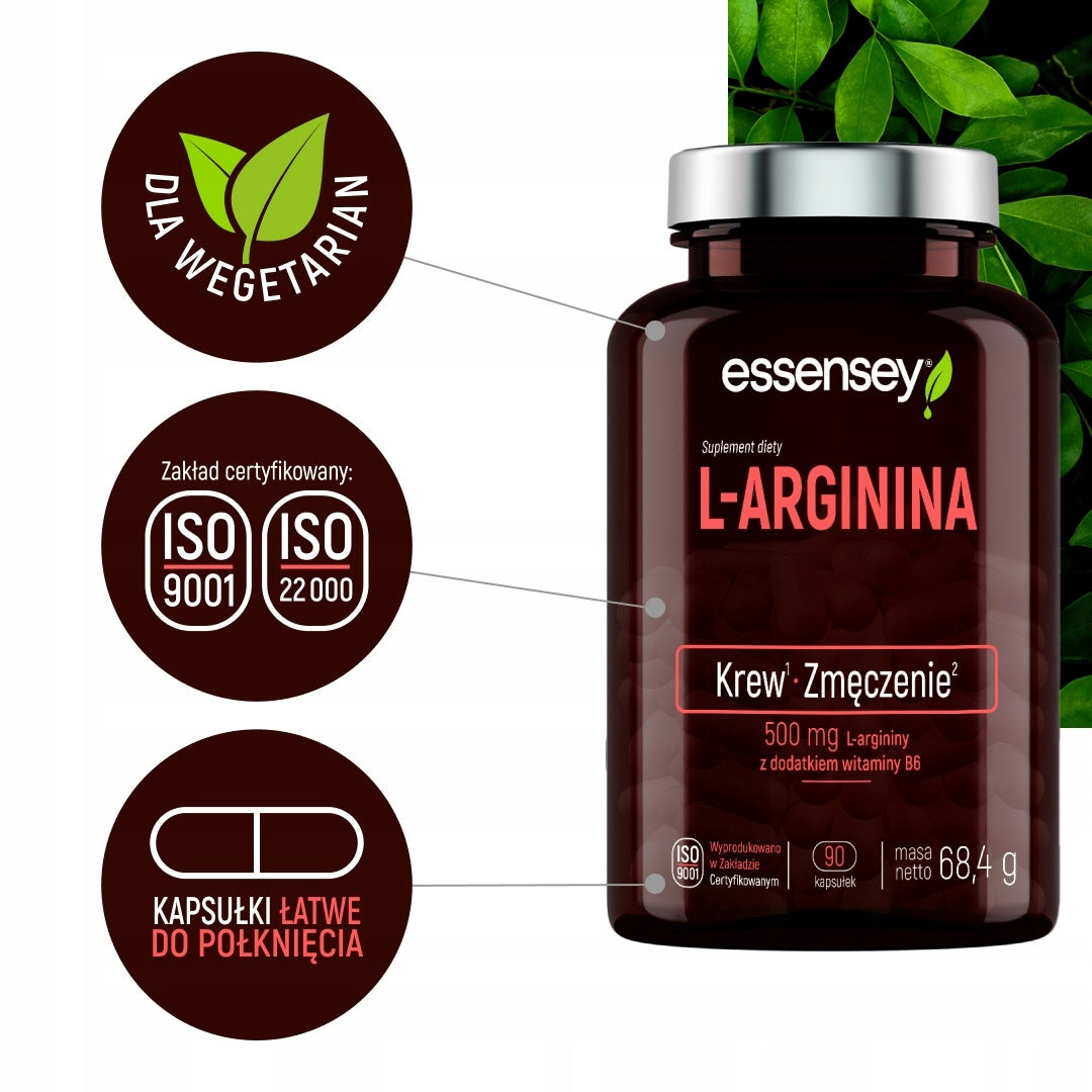 L-ARGININE HCL Strong Formula 90 Kaps Blood Supply Muscle Erection Oxygenation Expiration date at least 1 year from the date of purchase