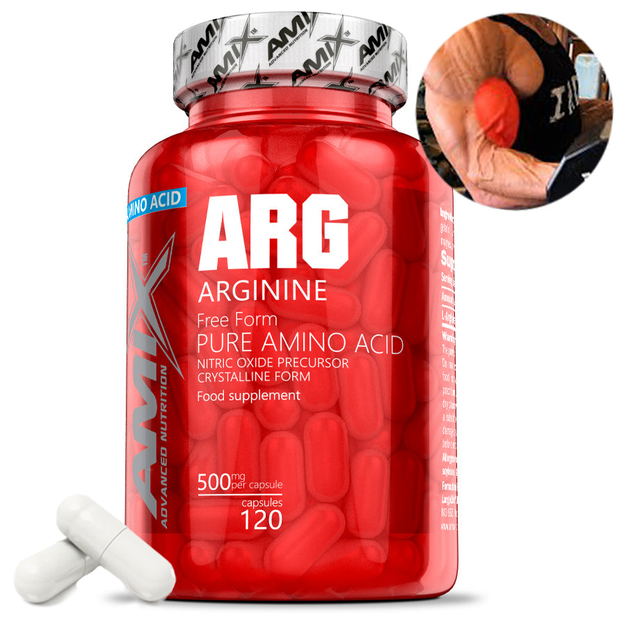 L Arginine 500 mg 120 capsules muscle pump libido nitric oxide Packaging status original