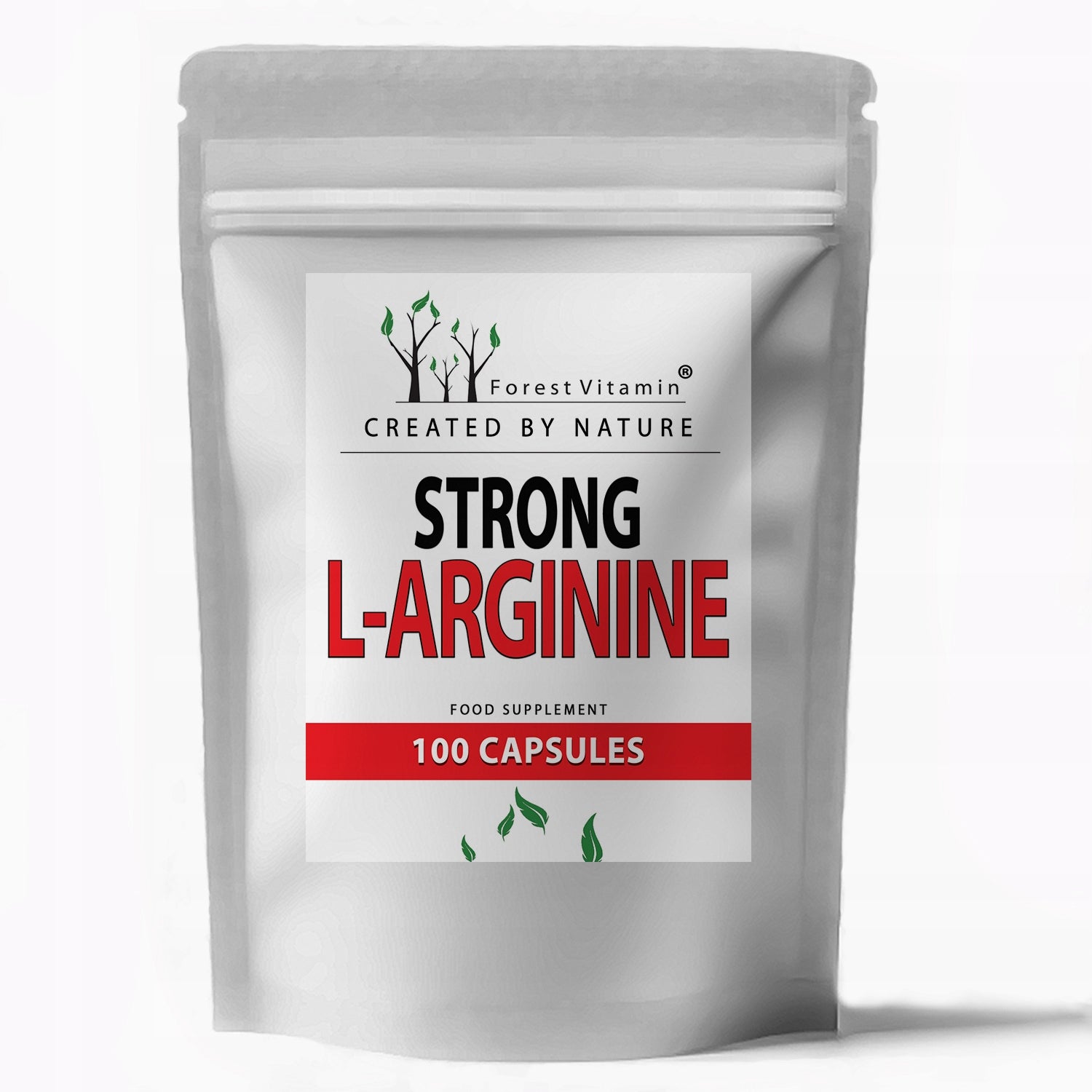 L-Arginine 500mg 100 capsules WITHOUT ADDITIVES PUMP HEART PRESSURE AAKG STRENGTH Brand Forest Vitamin