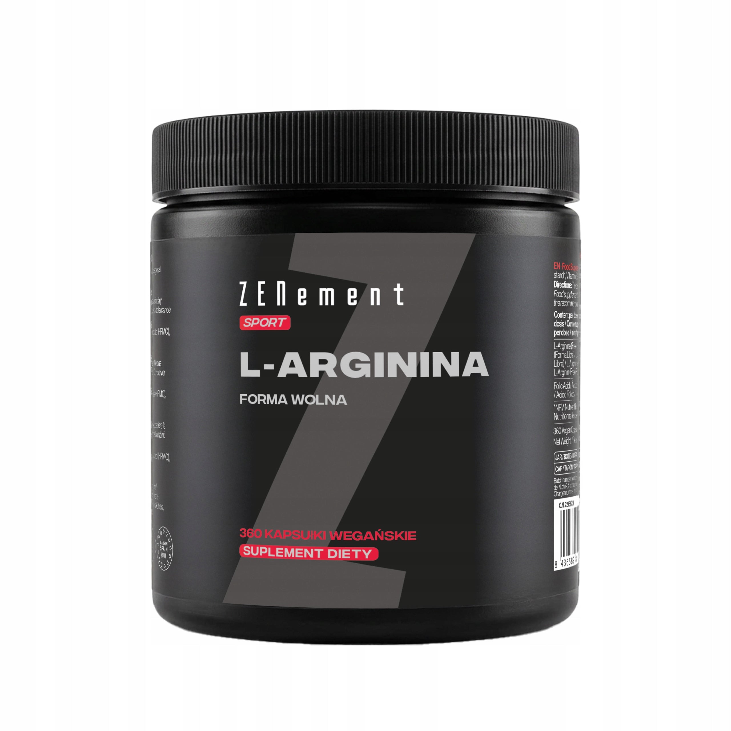 L-Arginine Free Form - 360 Vegan Capsules