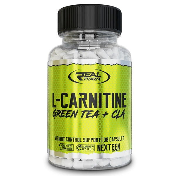 L CARNITINE FAT REDUCER Real Pharm L-carnitine Green Tea & CLA 90caps Expiration date at least six months from the date of purchase