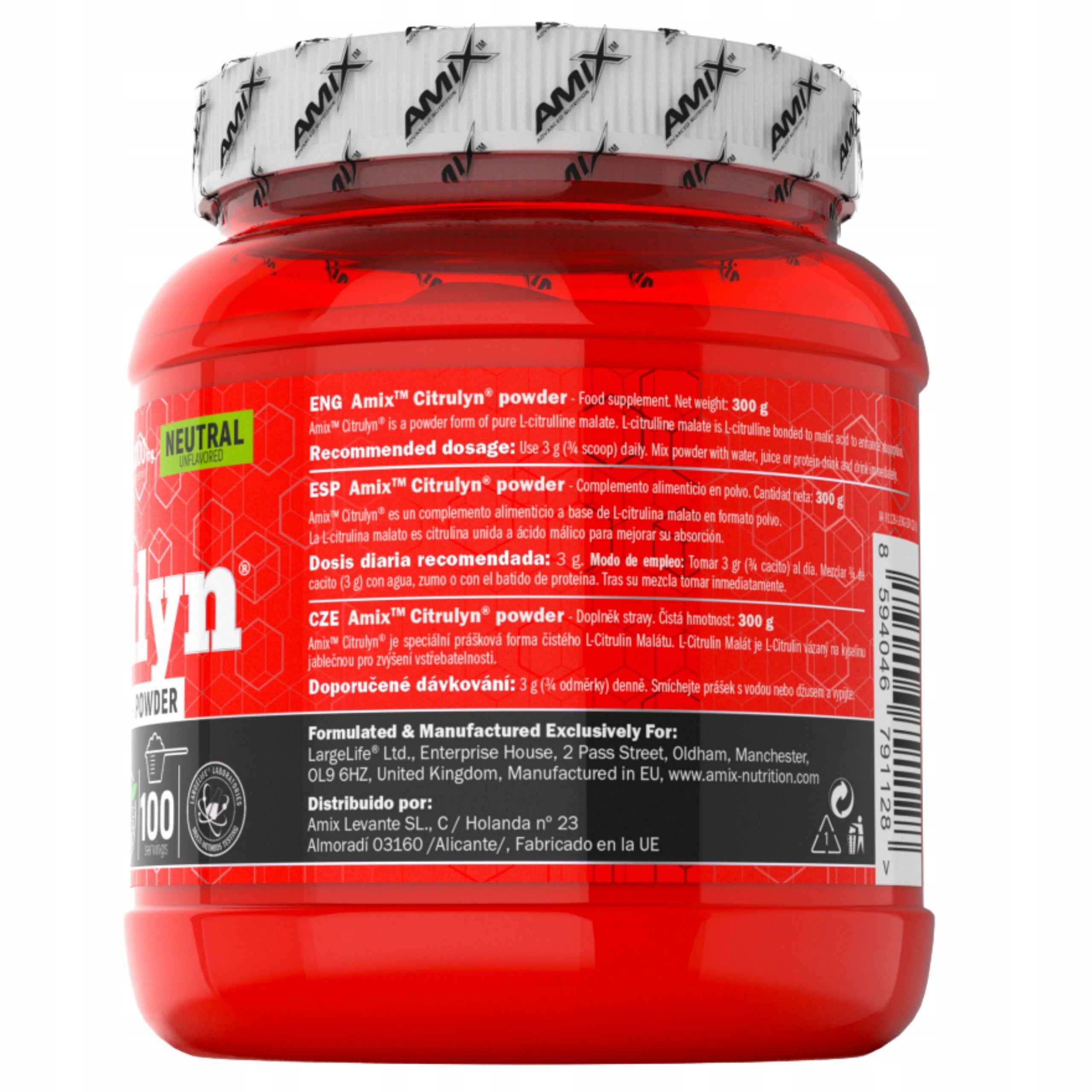 L-CITRULLINE Pure Citrulline Malate Muscle Pump Strength Medical device no