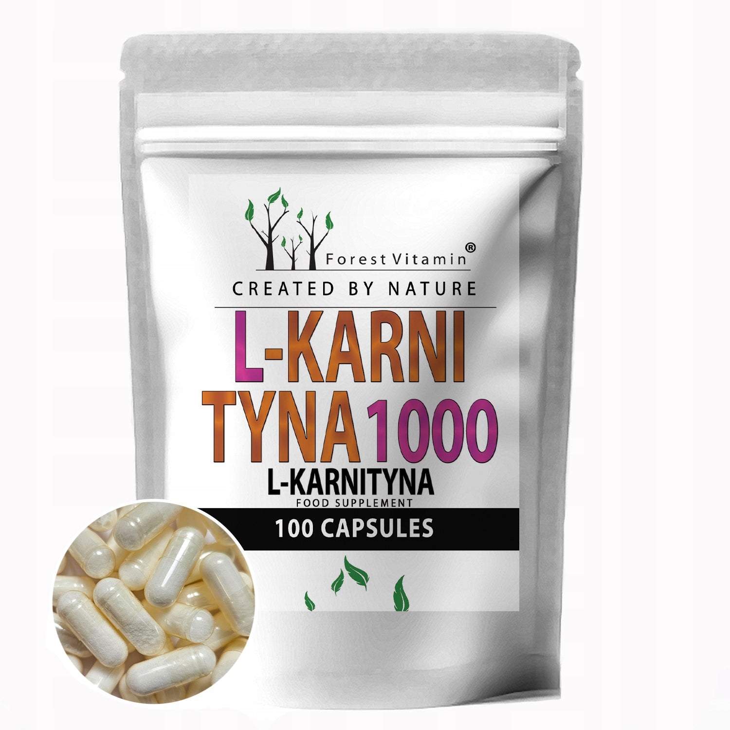 L-Carnitine 1000mg 100caps NATURAL FAT BURNER SLIMMING