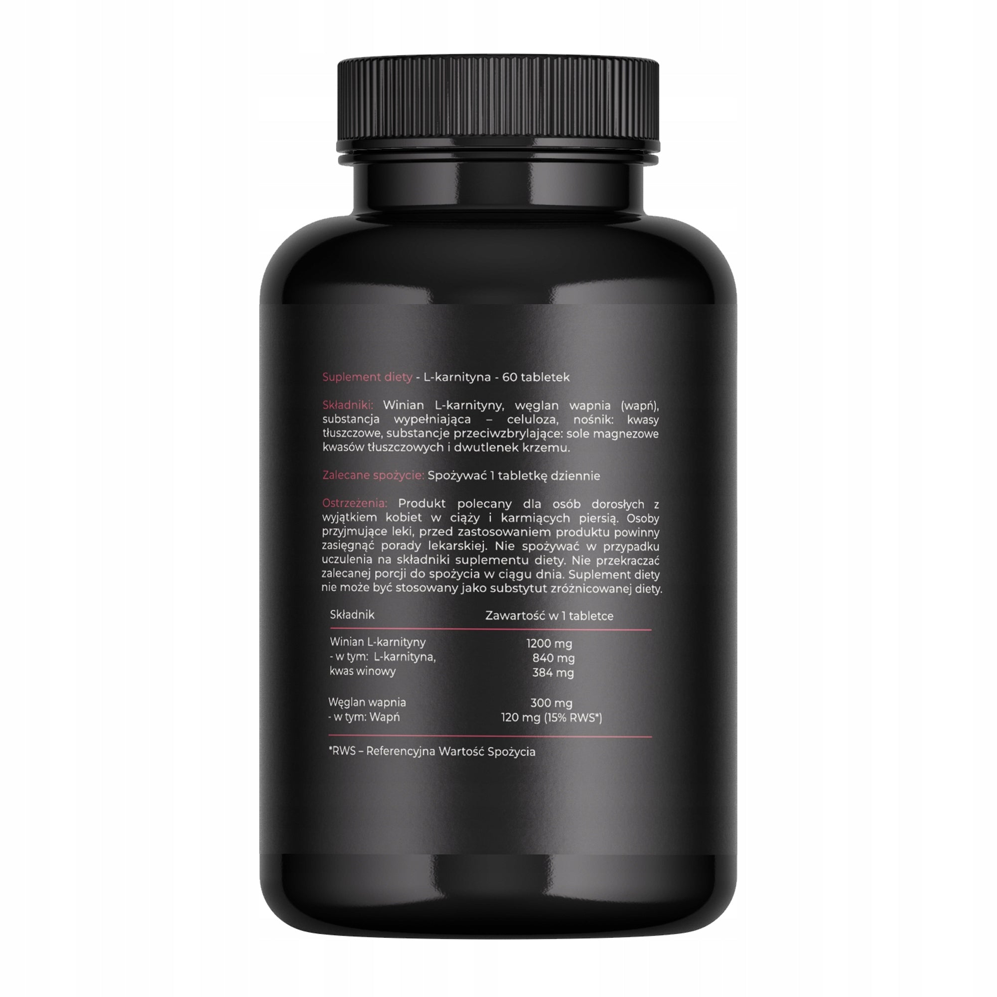 L-Carnitine 1200 mg - Burner and fat reduction, better metabolism Name other