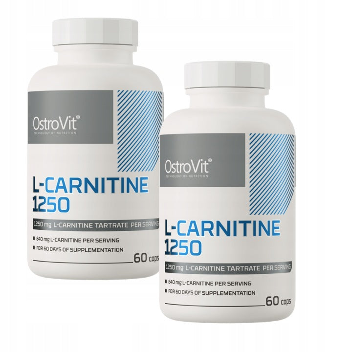 L-Carnitine OstroVit 1250 mg 2x60 kaps L-CARNITINE BURNER Reduction