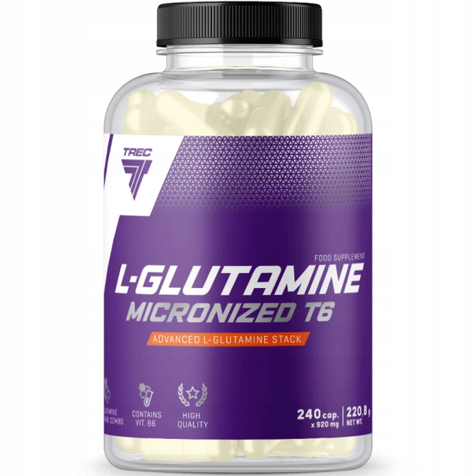L-GLUTAMINE Micronized XXL 240 KAPS Trec Glutamine T6 Capsule